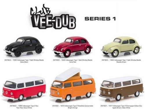 Greenlight Diecast Model Car VDub Series VW Volkswagen Beetle Type 1 Split Window 1938 1/64 scale ne