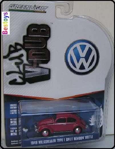Greenlight Diecast Model Car VDub Series VW Volkswagen Beetle Type 1 Split Window 1949 1/64 scale ne