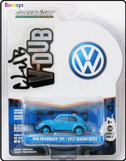 Greenlight Diecast Model Car VDub Series VW Volkswagen Beetle Split Window 1946 1/64 scale new in pa