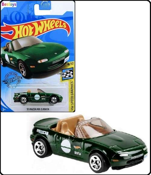 Hotwheels Hot Wheels Diecast Model Car 2020 Exclusive Gamestop Mazda MX 5 MX5 Miata 1991 Speed Graph