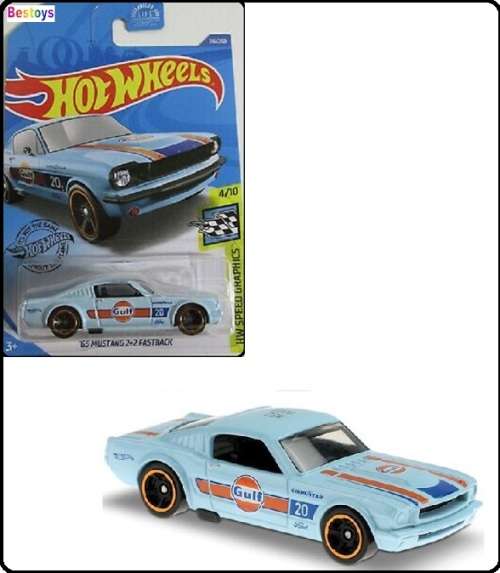 Hotwheels Hot Wheels Diecast Model Car 2020 116 / 250 Ford Mustang 2+2 Fastback 1965 "Gulf" No 20 Sp