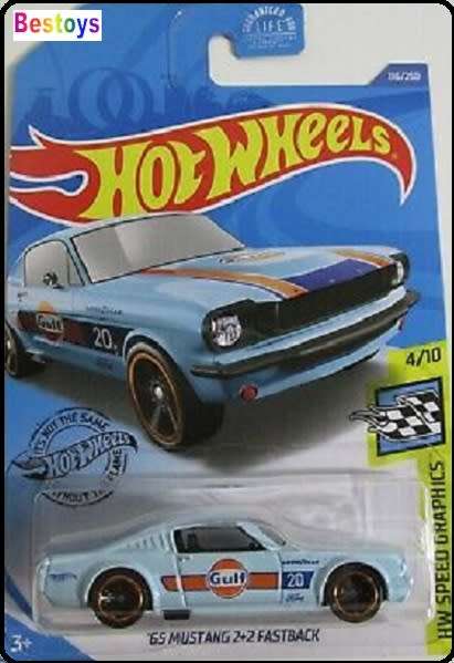 Hotwheels Hot Wheels Diecast Model Car 2020 116 / 250 Ford Mustang 2+2 Fastback 1965 "Gulf" No 20 Sp