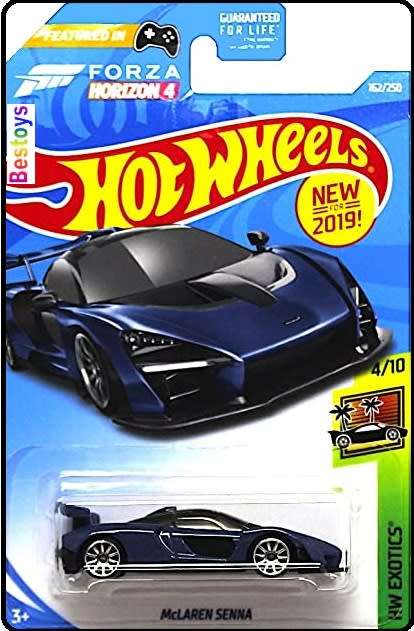 Hotwheels Hot Wheels Diecast Model Car First Ed 2019 162 / 250 McLaren Senna Forza Horizon Exotics