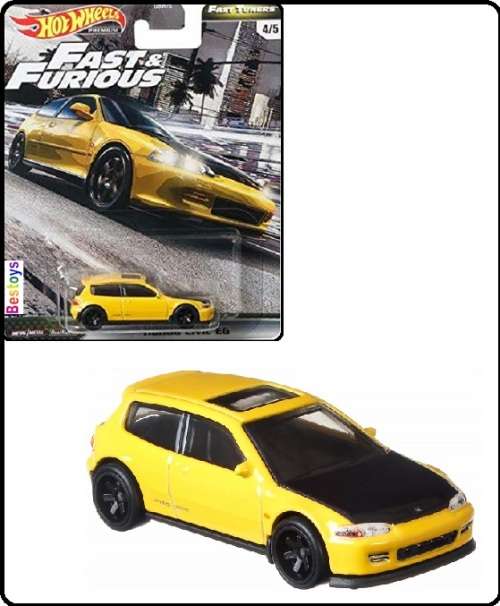 Hot Wheels Hotwheels Diecast Model Car Fast & Furious Movie Film TV Honda Civic EG Fast Tuners 1/64