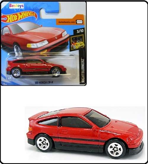 Hotwheels Hot Wheels Diecast Model Car 2019 49 / 250 Honda CR-X 1988 Nightburnerz 1/64 scale new