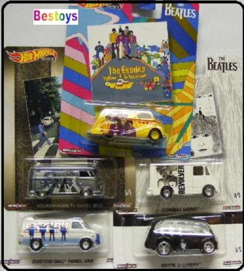 Hot Wheels Hotwheels Diecast Model Car Set Pop Culture Beatles VW Kombi GMC Combat Medic Deco Delive