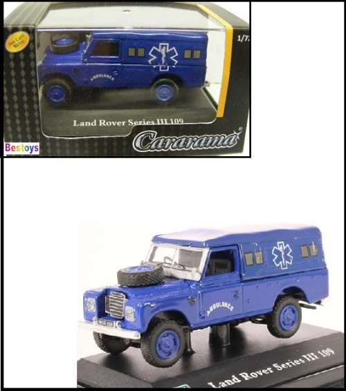 Cararama Hongwell Diecast Model Car Land Rover Series 3 109" inch Hardtop Ambulance 1/72 OO railway