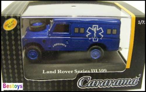 Cararama Hongwell Diecast Model Car Land Rover Series 3 109" inch Hardtop Ambulance 1/72 OO railway