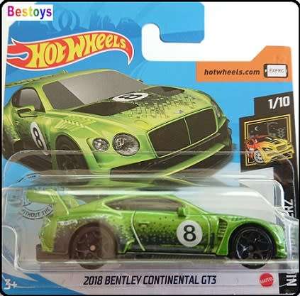 Hotwheels Hot Wheels Diecast Model Car 2020 246 / 250 Bentley Continental GT 3 GT3 2018 Motorsport N