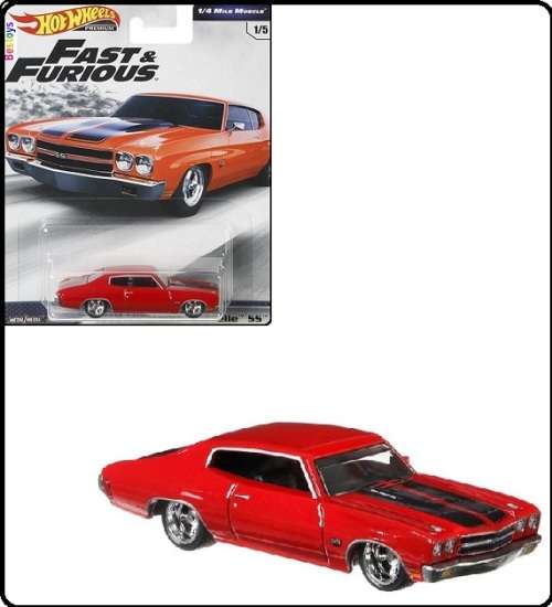 Hotwheels Hot Wheels Diecast Model Car Fast & Furious Movie Film TV Chevy Chevrolet Chevelle SS 1970