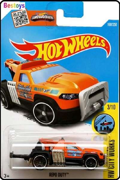 Hotwheels Hot Wheels Diecast Model Car Treasure Hunt 2016 168 / 250 Repo Duty Tow truck 1/64 scale