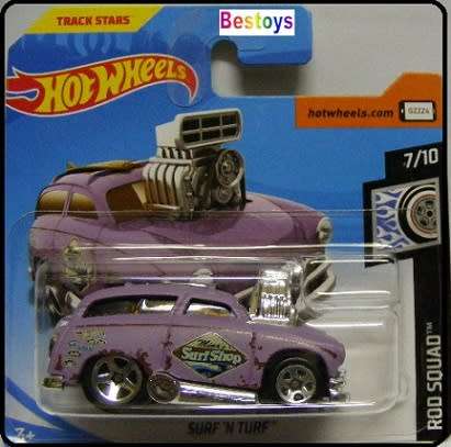 Hotwheels Hot Wheels Diecast Model Car 2019 79 / 250 Surf N Turf Rod Squad new in pack