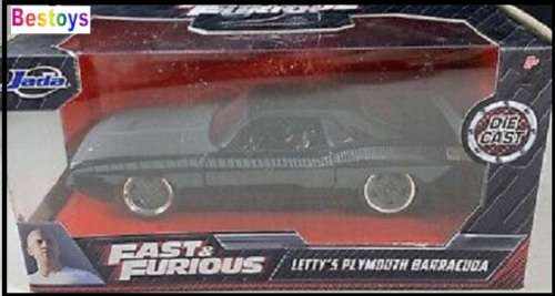 JADA Diecast Model Car Plymouth Barracuda Letty Fast & Furious Movie Film TV 1/32 scale new in pack