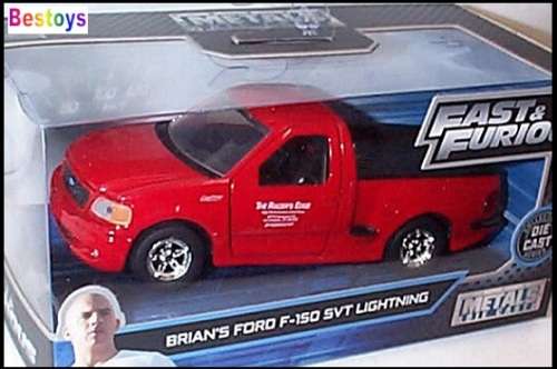 JADA Diecast Model Car Ford F 150 F150 SVT Lightning Brian Fast & Furious Movie Film TV 1/32 scale