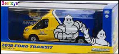 Greenlight Diecast Model Car 86175 Ford Transit 2019 High Roof "Michelin" 1/43 scale new in pack