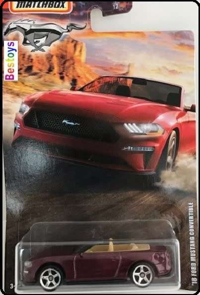 Matchbox Diecast Model Car Ford Mustang Set 2018 Conv 2019 Coupe LX SSP Police 1965 GT GT CS 1968