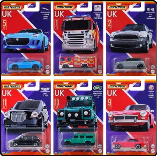 Matchbox Diecast Model Car UK series Land Rover Defender 110 1/64 scale new in pack