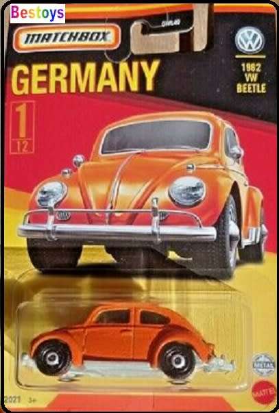 Matchbox Diecast Model Car Germany series VW Volkswagen Beetle 1962 1/64 scale new in pack