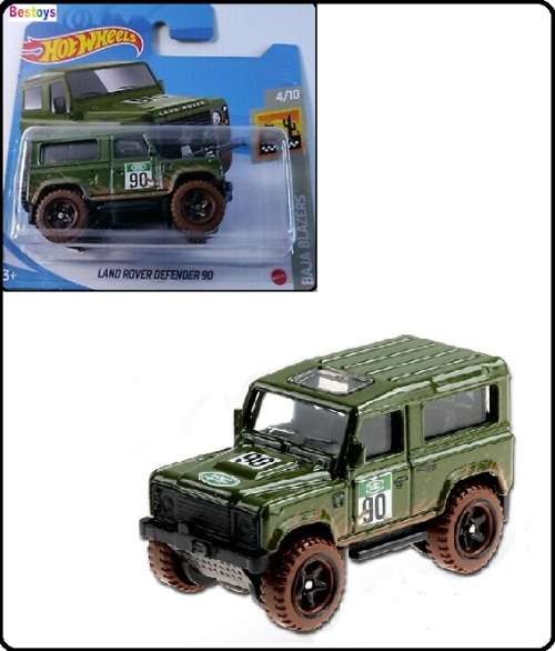 Hotwheels Hot Wheels Diecast Model Car 2021 32 / 250  Land Rover Defender 90 No 90 Baja Blazers 1/64