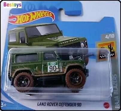 Hotwheels Hot Wheels Diecast Model Car 2021 32 / 250  Land Rover Defender 90 No 90 Baja Blazers 1/64