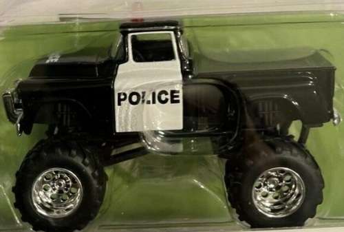 JADA Diecast Model Car Trucks Series Chevy Chevrolet Stepside Pickup 1955 `Police` 1/64 scale new