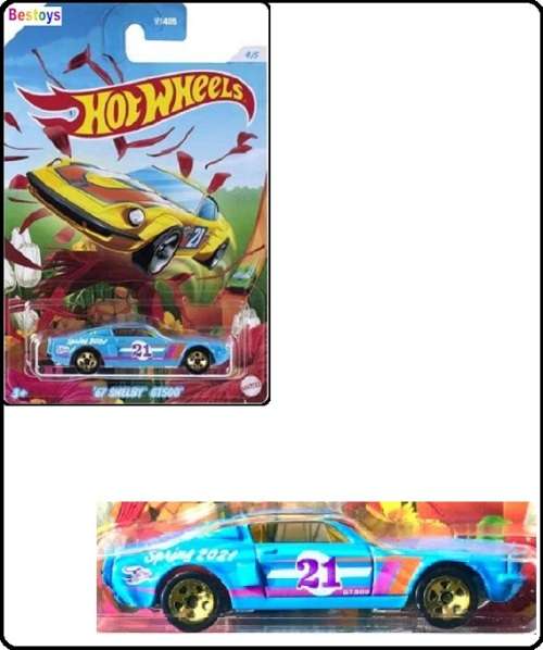 Hotwheels Hot Wheels Diecast Model Car Spring 2021 Ford Mustang Shelby GT 500 GT500 1967 No 21 1/64