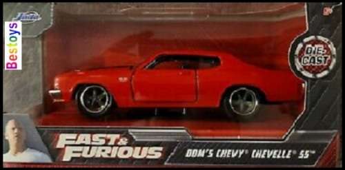 JADA Diecast Model Car Chevy Chevrolet Chevelle SS Dom Fast & Furious Movie Film TV 1/32 scale new