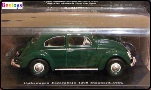 Magazine Series Diecast Model Car VW Volkswagen Escarabajo Beetle 1200 Standard 1960 1/24 scale new