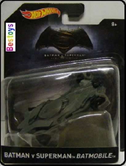 Hotwheels Hot Wheels Diecast Model Car Batman Batmobile Batman vs Superman Movie Film TV 1/50 scale