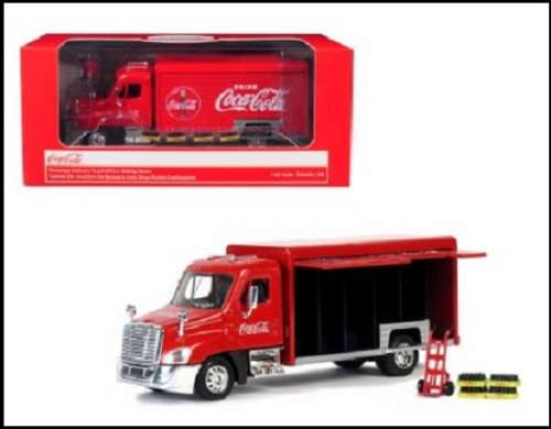 Motor City Diecast Model Car 450060 Beverage Truck + Trolley + Crates "Coca Cola" 1/50 scale new