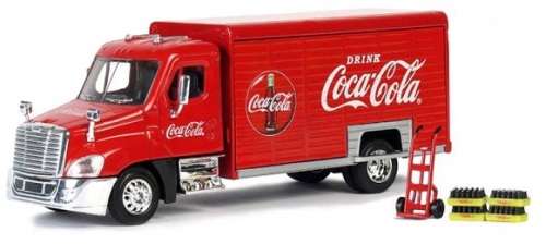 Motor City Diecast Model Car 450060 Beverage Truck + Trolley + Crates "Coca Cola" 1/50 scale new