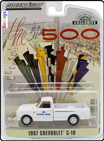 Greenlight Diecast Model Car Exclusive Chevy Chevrolet C 10 C10 Pickup 1967 51st Indy 500 Motorsport