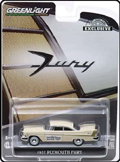 Greenlight Diecast Model Car Exclusive Plymouth Fury 1957 `Daytona Beach Speed Week` 1/64 scale new