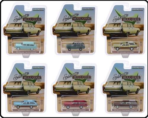 Greenlight Diecast Model Car Estate Wagons Chevy Chevrolet Two Ten Townsman 1955 1/64 scale new