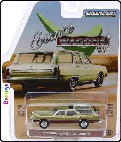Greenlight Diecast Model Car Estate Wagons Oldsmobile Vista Cruiser 1971 1/64 scale new in pack