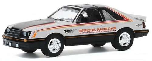 Greenlight Diecast Model Car Exclusive Ford Mustang 1979 Indy 500 Official Pace Car Motorsport 1/64