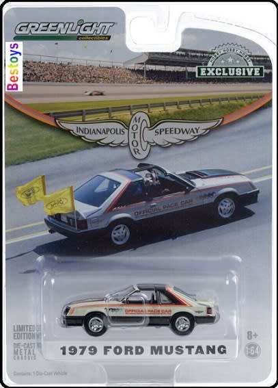 Greenlight Diecast Model Car Exclusive Ford Mustang 1979 Indy 500 Official Pace Car Motorsport 1/64