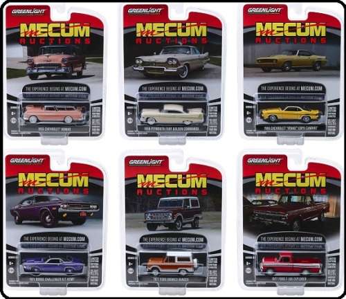 Greenlight Diecast Model Car Mecum Auctions Plymouth Fury Golden Commando 1958 1/64 scale new in pac