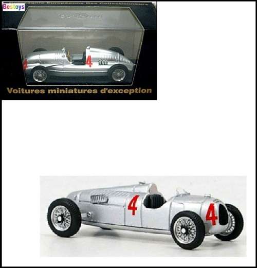 Brumm Diecast Model Car V4212 Auto Union Type D 1938 No 4 Grand Prix Motorsport 1/43 scale new in pa