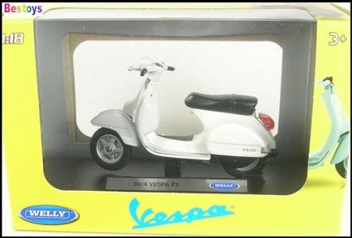 Welly Diecast Model Scooter Vespa PX 2016 1/18 scale new in pack