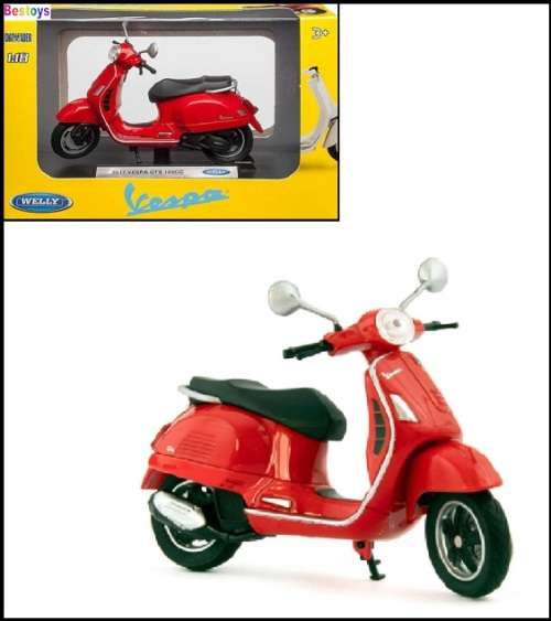 Welly Diecast Model Scooter Vespa GTS 125cc 2017 1/18 scale new in pack