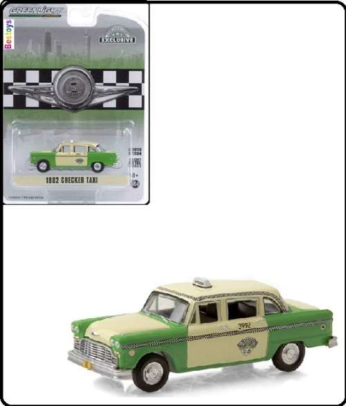 Greenlight Diecast Model Car Exclusive Checker Taxi 1982 1/64 scale new in pack
