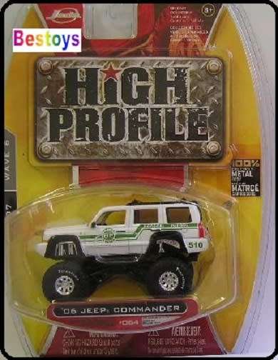 JADA Diecast Model Car High Profile Jeep Commander 2006 1/64 scale new in  pack