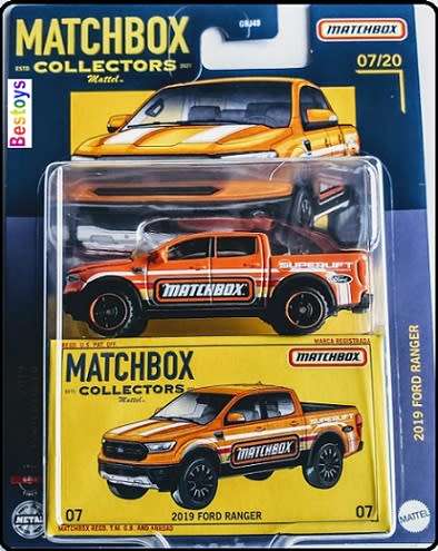 Matchbox Diecast Model Car 2021 Collectors Ford Ranger Pickup 2019 1/64 scale new in pack