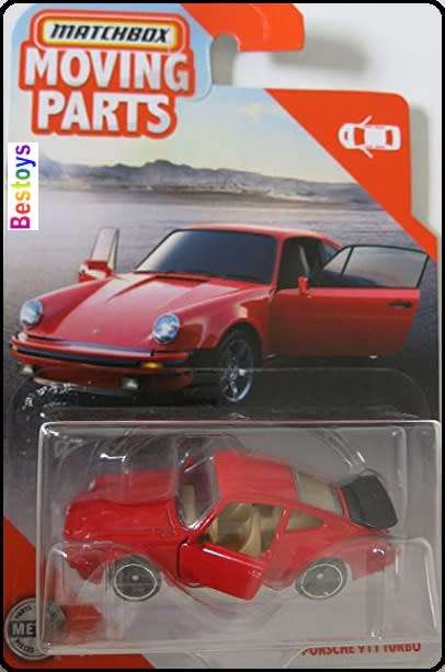 Matchbox Diecast Model Car Moving Parts Porsche 911 Turbo 1980 1/64 scale new in pack