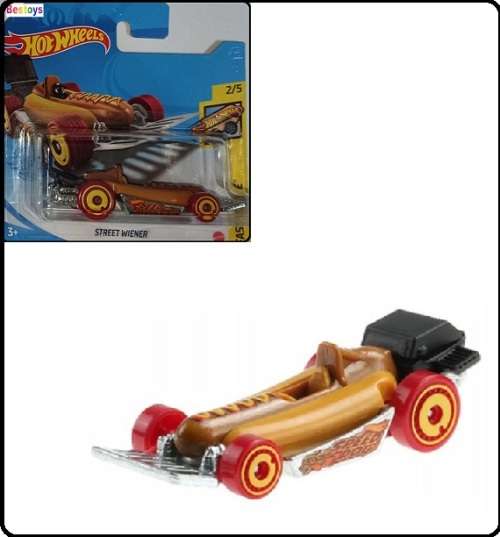 Hotwheels Hot Wheels Diecast Model Car Treasure Hunt 2021 41 / 250 Street Wiener Fast Foodie 1/64 sc