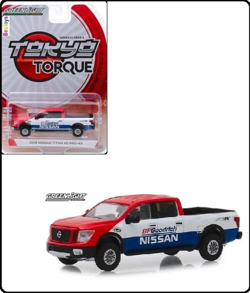 Greenlight Diecast Model Car Tokyo Torque Nissan Titan XD Pro x4 Pickup 2018 1/64 scale new in pack