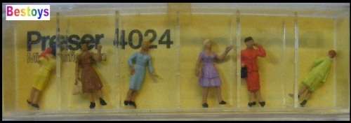 Preiser Model 4024 Women figures 6 piece 1/87 HO railway scale new in pack
