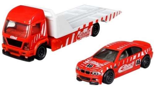 Hotwheels Hot Wheels Diecast Model Car Culture Team Transport BMW M 3 M3 E46 + Aero Lift Truck 1/64