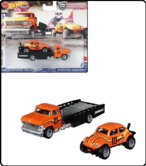 Hotwheels Hot Wheels Diecast Model Car Culture Team Transport VW Volkswagen Baja Bug + Horizon Haule